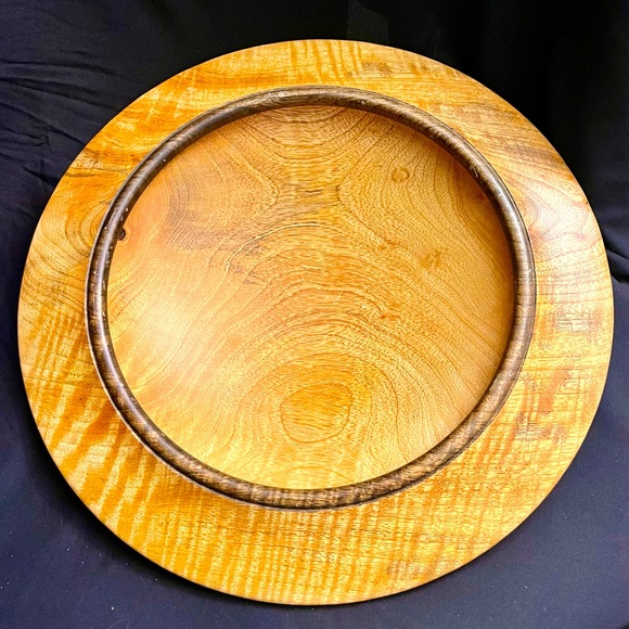 Mango Wood Bowl Handmade Artisan Fruit Centerpiece Charcuterie Dining Party Gift - Picture 1 of 11